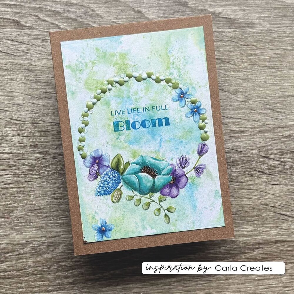 Vaessen Creative Clear Stamps Flowers Round Edge (CAR0308)