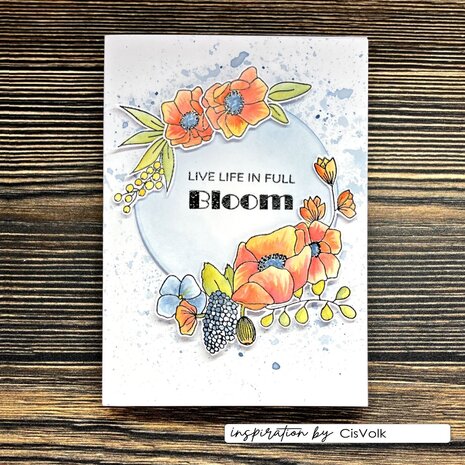 Vaessen Creative Clear Stamps Flowers Round Edge (CAR0308)