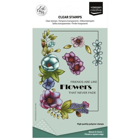 Vaessen Creative Clear Stamps Flowers Square Edge (CAR0309)