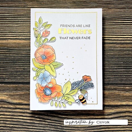 Vaessen Creative Clear Stamps Flowers Square Edge (CAR0309)