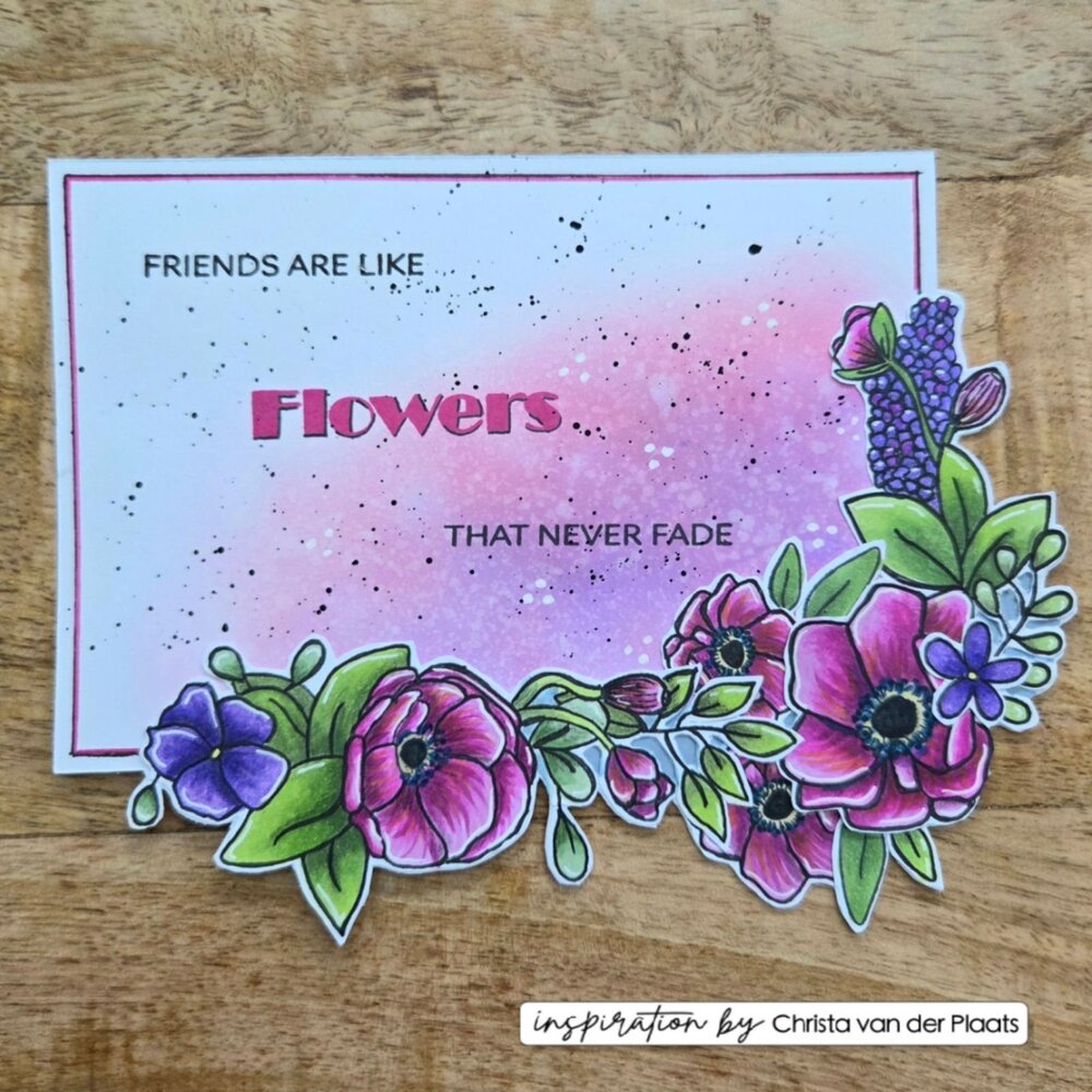 Vaessen Creative Clear Stamps Flowers Square Edge (CAR0309)