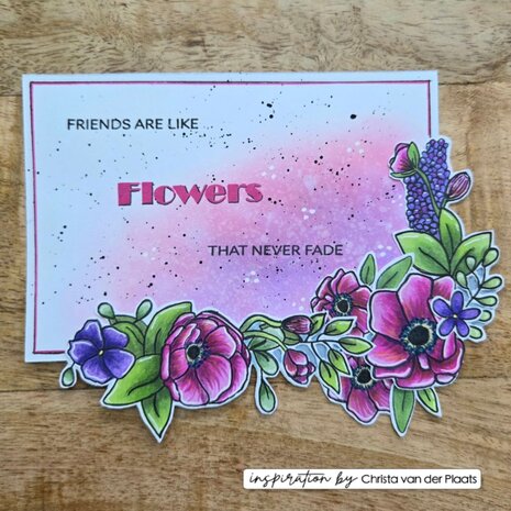 Vaessen Creative Clear Stamps Flowers Square Edge (CAR0309)