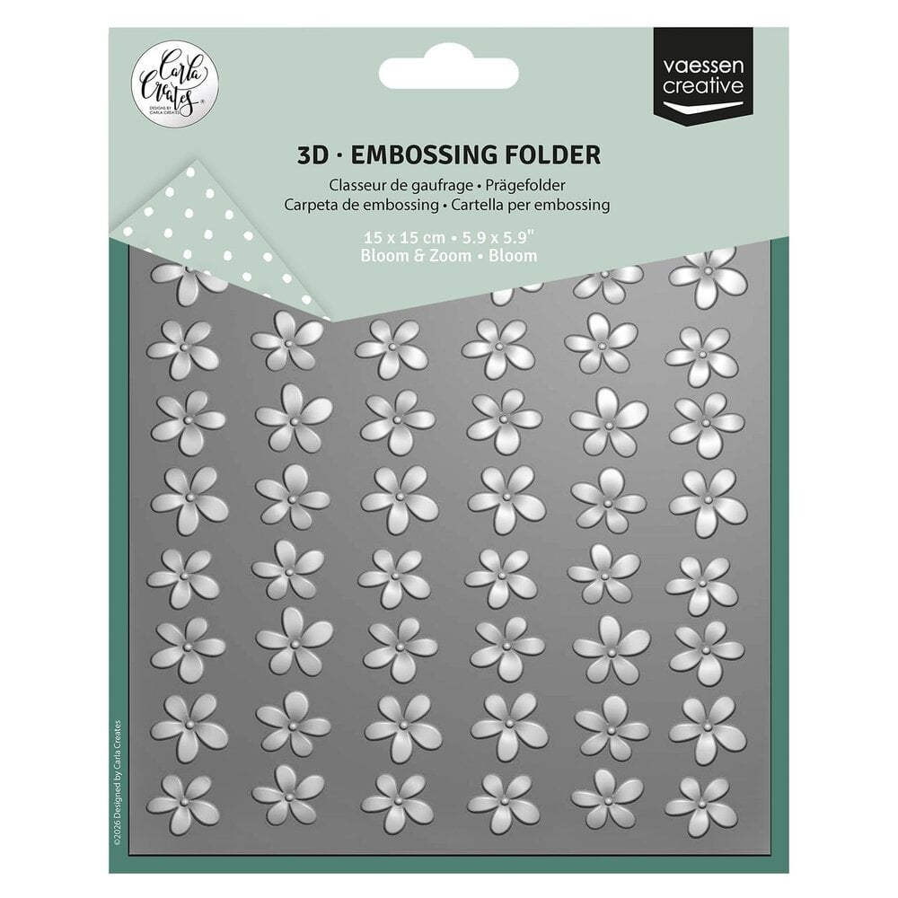 Vaessen Creative PRE-ORDER Embossing Folder Bloom (CAR0311)
