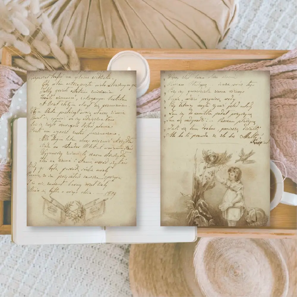 Plan & Plot Studio Old Diary Ephemera Paper (7,4x10,5 cm) (EP-A7-001)