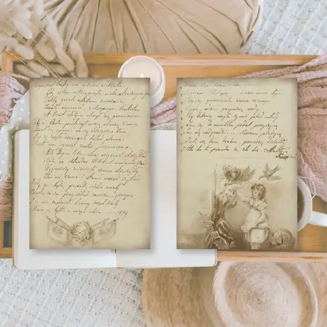 Plan & Plot Studio Old Diary Ephemera Paper (7,4x10,5 cm) (EP-A7-001)