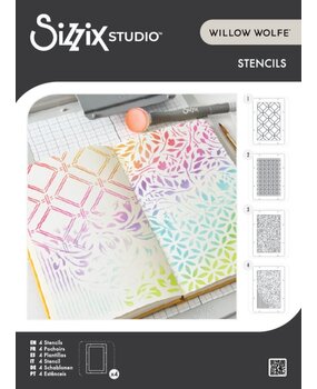 Sizzix Studio Willow Wolfe Layered Stencils Backgrounds (667004)