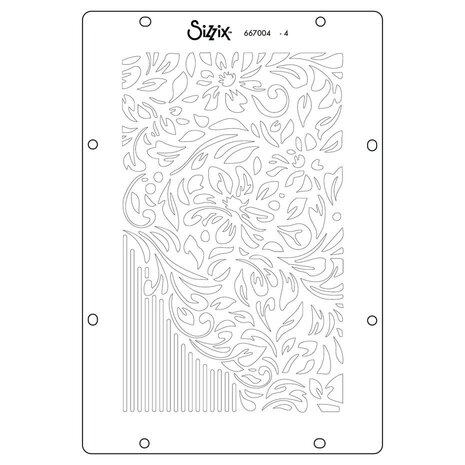 Sizzix Studio Willow Wolfe Layered Stencils Backgrounds (667004)