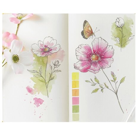 Sizzix Studio Willow Wolfe Clear Stamps Cosmo and Butterflies (666924)