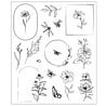 Sizzix Studio Willow Wolfe Clear Stamps Floral Frames and Mini Flowers (666925)