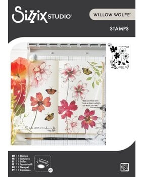Sizzix Studio Willow Wolfe Clear Stamps Wild Blooms (667095)