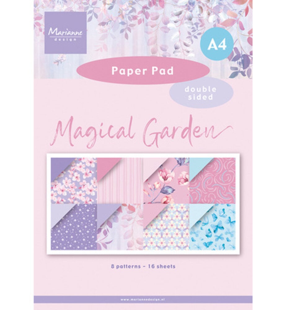 Marianne Design Magical Garden A4 Pretty Papers Bloc (PK9221)