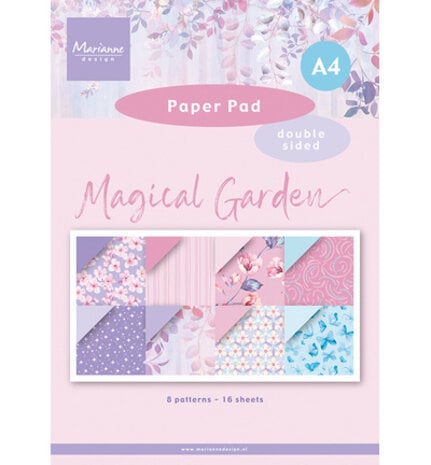Marianne Design Magical Garden A4 Pretty Papers Bloc (PK9221)
