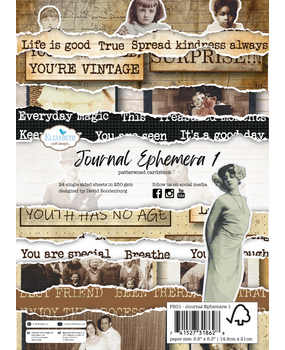 Elizabeth Craft Designs Journal Ephemera 1 A5 Patterned Cardstock (PS01) Elizabeth Craft Designs Journal Ephemera 1 A5 Patterned Cardstock (PS01)