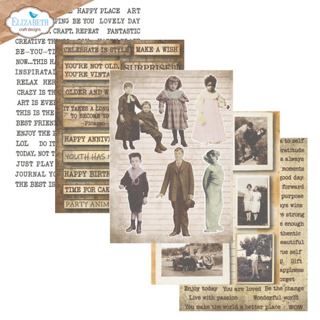 Elizabeth Craft Designs Journal Ephemera 1 A5 Patterned Cardstock (PS01) Elizabeth Craft Designs Journal Ephemera 1 A5 Patterned Cardstock (PS01)