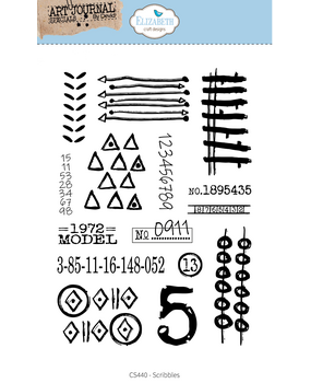 Elizabeth Craft Designs Hello You! A5 Clear Stamps Scribbles (CS440)