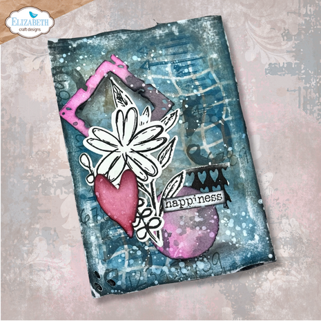 Elizabeth Craft Designs Hello You! Stamp & Dies Flower Scribbles (CSD441)