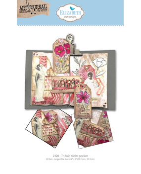 Elizabeth Craft Designs Hello You! Dies Tri-Fold Slider Pocket (2320) Elizabeth Craft Designs Hello You! Dies Tri-Fold Slider Pocket (2320)