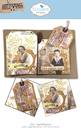 Elizabeth Craft Designs Hello You! Dies Tag Folding Trio (2321)