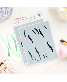 Pinkfresh Studio The Couture Edit Stencil Ribbon Cascade (316126)