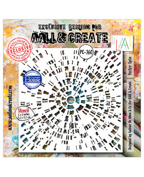 AALL and Create Masking Stencil 6x6 Inch Vector Spin (AALL-PC-260)
