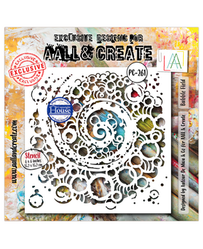 AALL and Create Masking Stencil 6x6 Inch Bubble Field (AALL-PC-261)