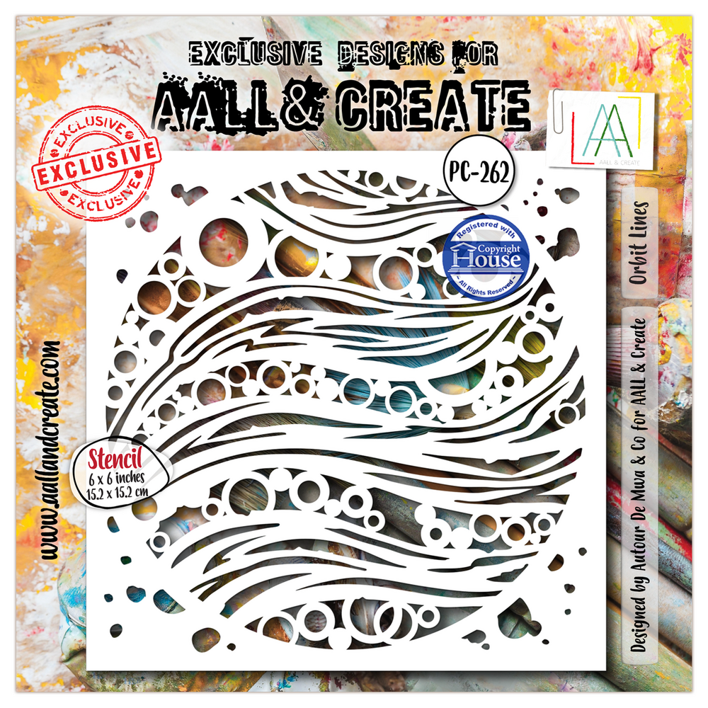 AALL and Create Masking Stencil 6x6 Inch Orbit Lines (AALL-PC-262)
