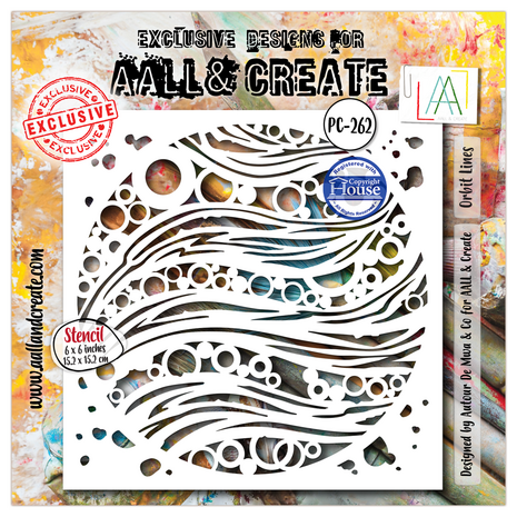 AALL and Create Masking Stencil 6x6 Inch Orbit Lines (AALL-PC-262)