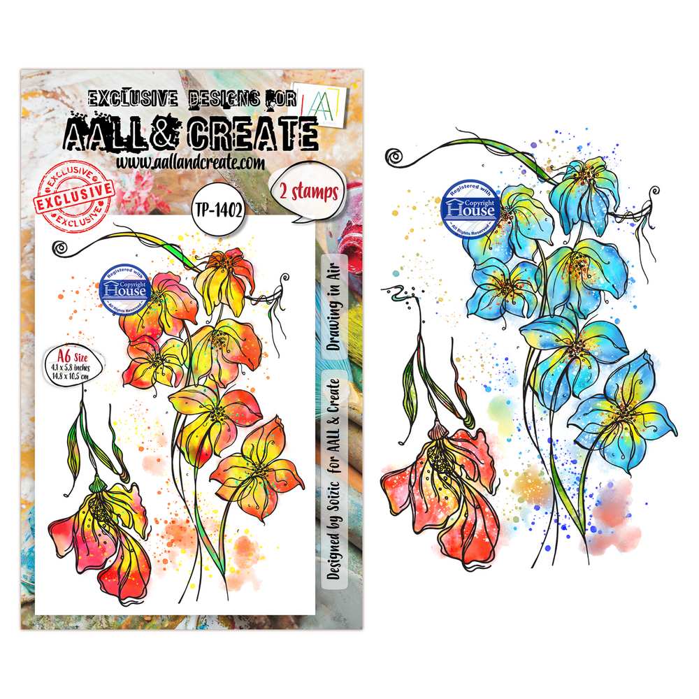 AALL and Create Clear Stamp Set A6 Drawing in Air (AALL-TP-1402)