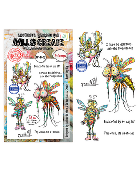 AALL and Create Clear Stamp Set A6 Buzz-ing By (AALL-TP-1409)