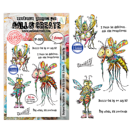 AALL and Create Clear Stamp Set A6 Buzz-ing By (AALL-TP-1409)