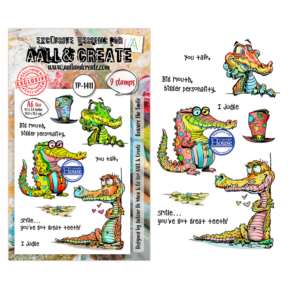 AALL and Create Clear Stamp Set A6 Beware the Smile (AALL-TP-1411)
