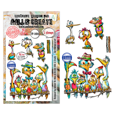 AALL and Create Clear Stamp Set A6 Sir Chirps-a-Lot (AALL-TP-1414)