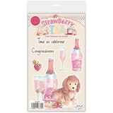 Craft Consortium Strawberry Tea Clear Stamp Celebrate (CCLSTMP006)