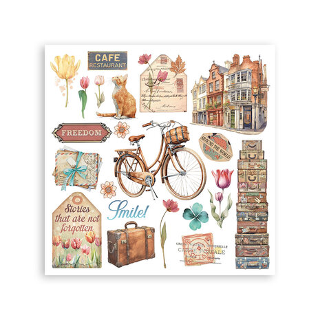 Stamperia Art of Travelling 6x6 Inch Rub-On Assortment (DFLRBX12)