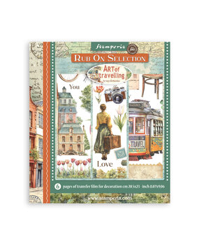 Stamperia Art of Travelling 8x8 Inch Rub-On Assortment (DFLRBXG05)