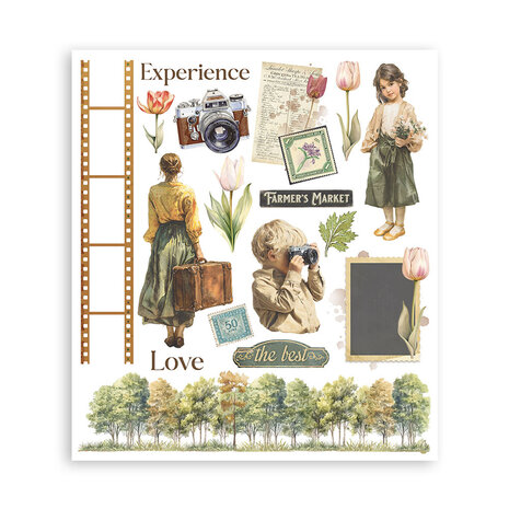 Stamperia Art of Travelling 8x8 Inch Rub-On Assortment (DFLRBXG05)