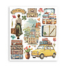 Stamperia Art of Travelling 8x8 Inch Rub-On Assortment (DFLRBXG05)