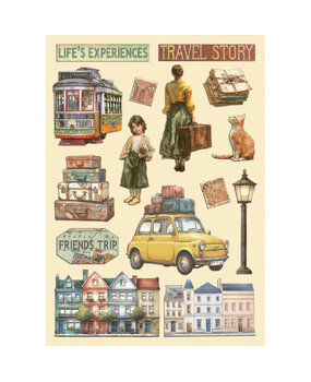 Stamperia Art of Travelling Wooden Shapes A5 (KLSP199)