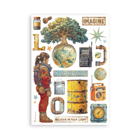 Stamperia A New Beginning A5 Washi Pad (SBW31)