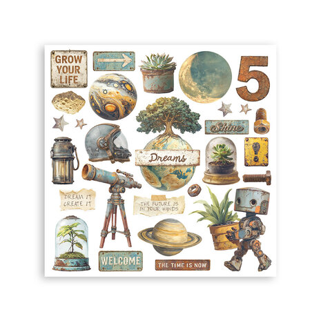 Stamperia A New Beginning 6x6 Inch Rub-On Assortment (DFLRBX10)