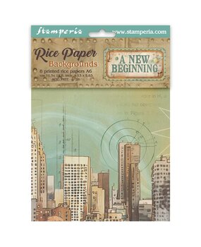 Stamperia A New Beginning A6 Rice Paper Backgrounds (DFSAK6052)