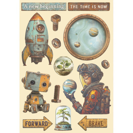 Stamperia A New Beginning Wooden Shapes A5 (KLSP197)