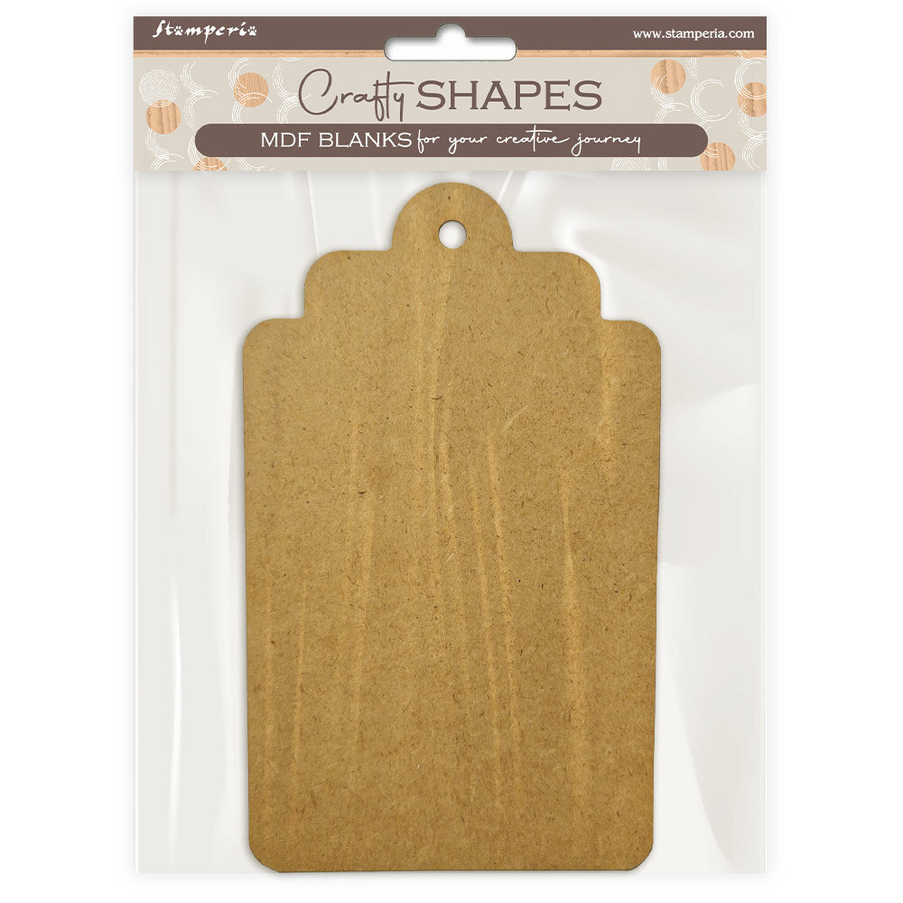 Stamperia A New Beginning MDF Crafty Shapes Blank Tag (KLSM81)