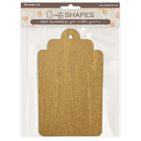 Stamperia A New Beginning MDF Crafty Shapes Blank Tag (KLSM81)