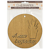 Stamperia A New Beginning MDF Crafty Shapes Blank Round Tag with Plant (KLSM84)