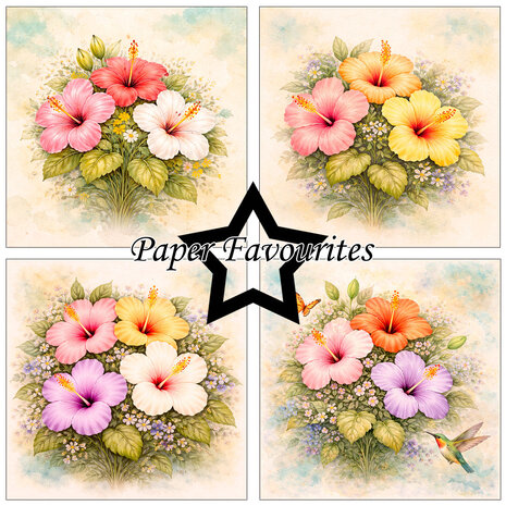 Paper Favourites Hibiscus 6x6 Inch Paper Pack (PF572)
