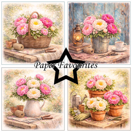 Paper Favourites Peony 6x6 Inch Paper Pack (PF575)