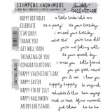 Stampers Anonymous Cling Stamps Crazy Talk (CMS236)