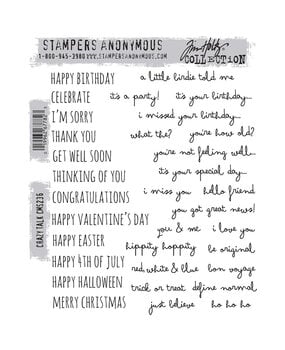 Stampers Anonymous Cling Stamps Crazy Talk (CMS236)