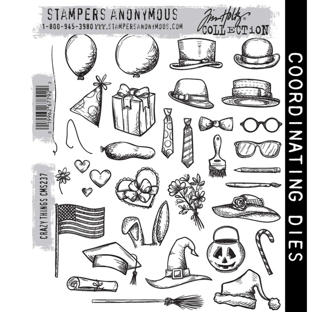 Stampers Anonymous Cling Stamps Crazy Things (CMS237)